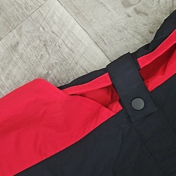 Jordan Jumpsuit Windbreaker Size Medium Red Black Full Bodysuit move to zero - Picture 6 of 11